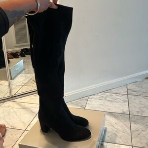 Marc Fisher Black Suede Knee High Boots